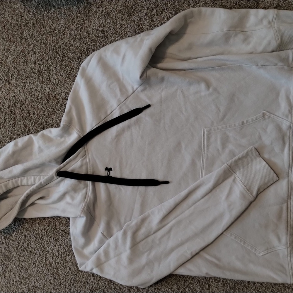 Under Armour Light Gray Hoodie with Black Accents